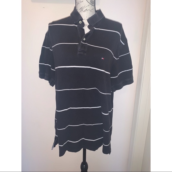 Men’s Polo Shirts Tommy Hilfiger, Striped Collared Shirt - Picture 2 of 8